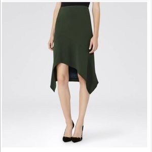 Dark Green Autumn Cutaway Skirt